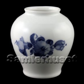 Blå Blomst Flettet Vase 11½ cm.