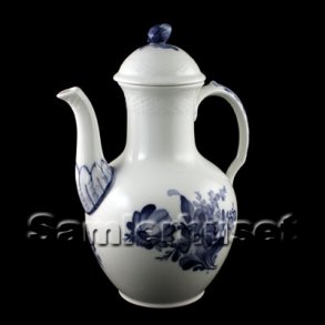 Bl Blomst Flettet Kaffekande Stor 24x18 cm.