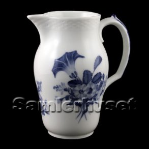 Blå Blomst Flettet Kande 14x12 cm.