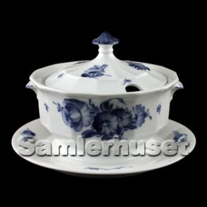 Blå Blomst Kantet Sauceterrin