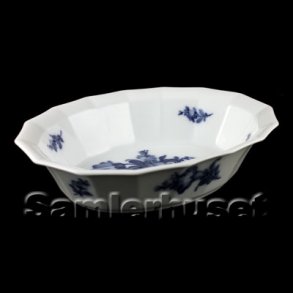 Blå Blomst Kantet Salatskål Oval