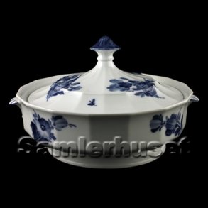 Blå Blomst Kantet Lågfad