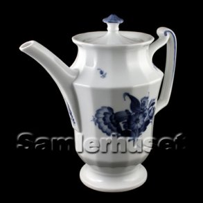 Blå Blomst Kantet Kaffekande 23x22 cm.