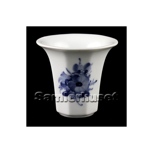 Bl&aring; Blomst Kantet Vase 8 cm.
