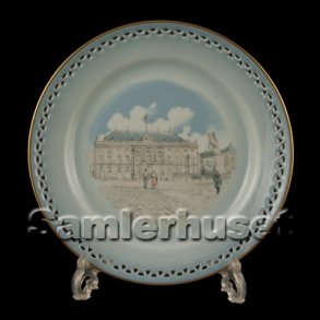 Danmarksstellet Tallerken Flad 24 cm. Amalienborg.