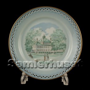 Danmarksstellet Tallerken Dyb 21 cm. Fredensborg Slot.