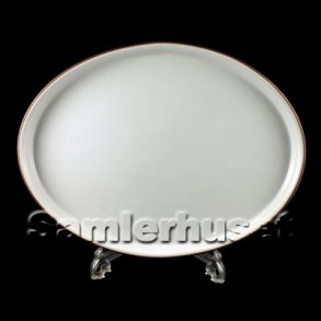 Brun Domino Stegefad Ovalt 35x26 cm.