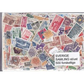 Sverige Samling Stemplet/ustemplet 500 forskellige