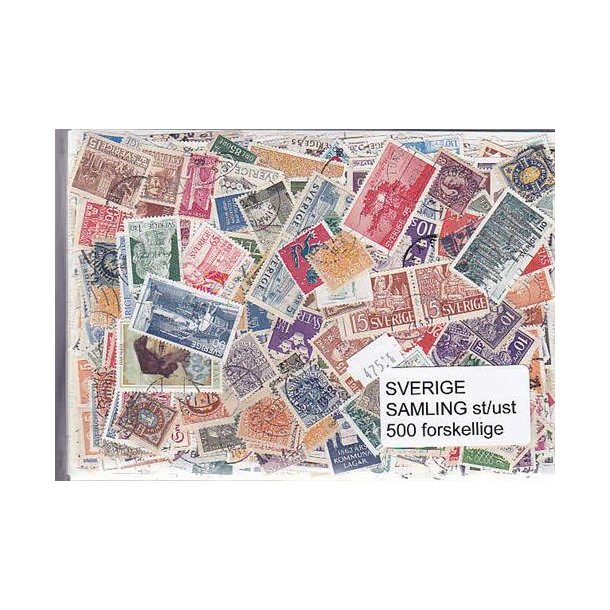 Sverige Samling Stemplet/ustemplet 500 forskellige