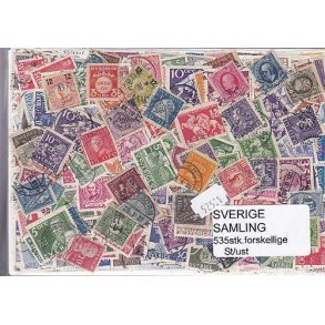 Sverige Samling Stemplet/ustemplet 535 forskellige