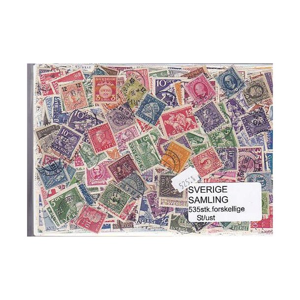 Sverige Samling Stemplet/ustemplet 535 forskellige