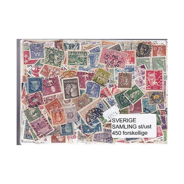 Sverige Samling Stemplet/ustemplet 450 forskellige