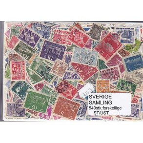 Sverige Samling Stemplet/ustemplet 540 forskellige