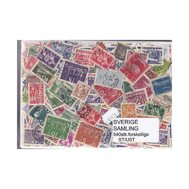 Sverige Samling Stemplet/ustemplet 540 forskellige