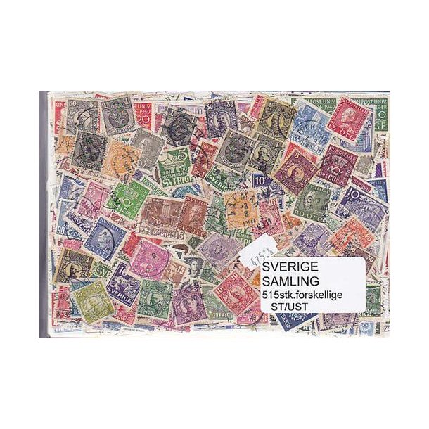 Sverige Samling Stemplet/ustemplet 515 forskellige