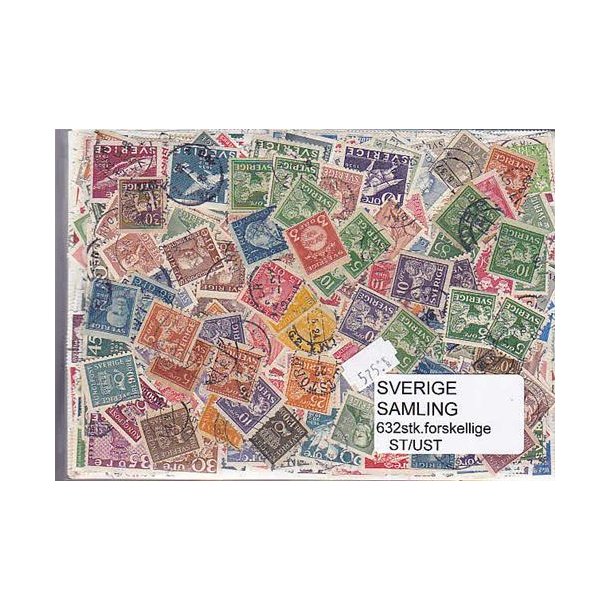 Sverige Samling Stemplet/ustemplet 632 forskellige