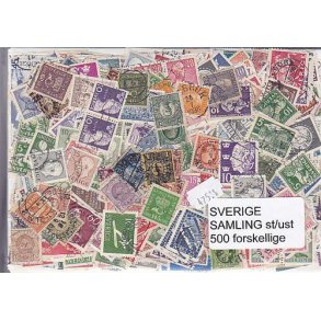 Sverige Samling Stemplet/ustemplet 500 forskellige