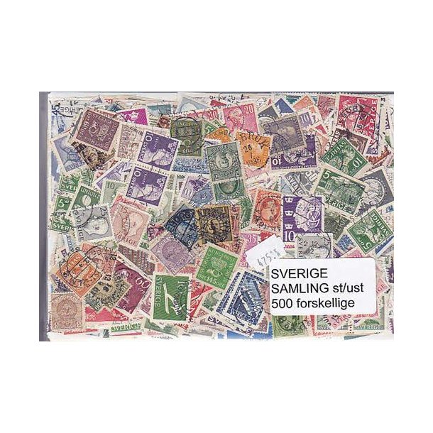 Sverige Samling Stemplet/ustemplet 500 forskellige