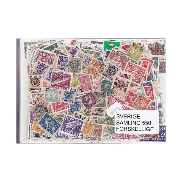 Sverige Samling Stemplet/ustemplet 550 forskellige