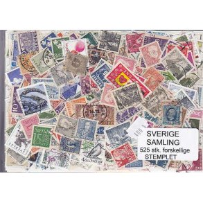 Sverige Samling Stemplet/ustemplet 525 forskellige