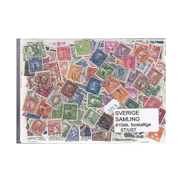 Sverige Samling Stemplet/ustemplet 410 forskellige