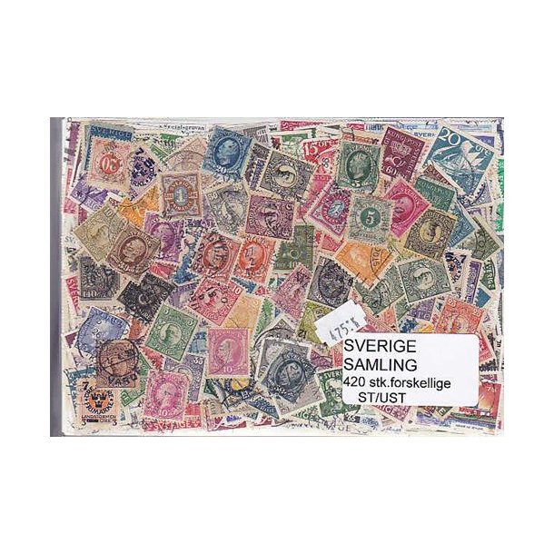 Sverige Samling Stemplet/ustemplet 420 forskellige