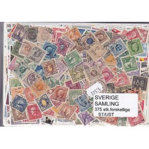 Sverige Samling Stemplet/ustemplet 375 forskellige