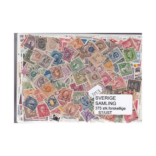 Sverige Samling Stemplet/ustemplet 375 forskellige