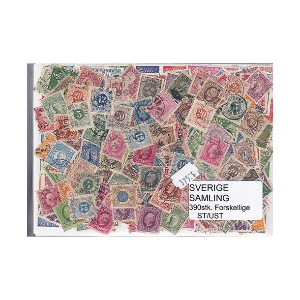 Sverige Samling Stemplet/ustemplet 390 forskellige