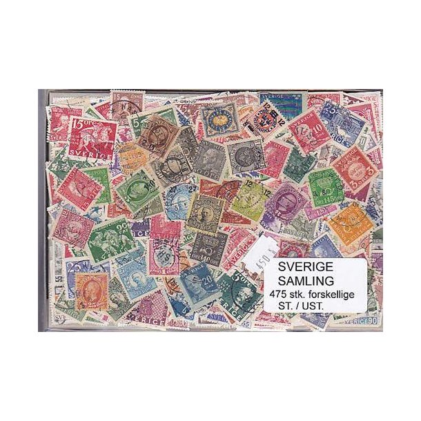 Sverige Samling Stemplet/ustemplet 475 forskellige