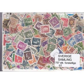 Sverige Samling Stemplet/ustemplet 757 forskellige