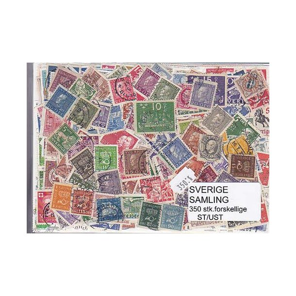 Sverige Samling Stemplet/ustemplet 350 forskellige