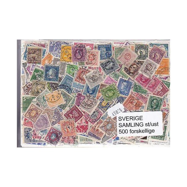 Sverige Samling Stemplet/ustemplet 500 forskellige