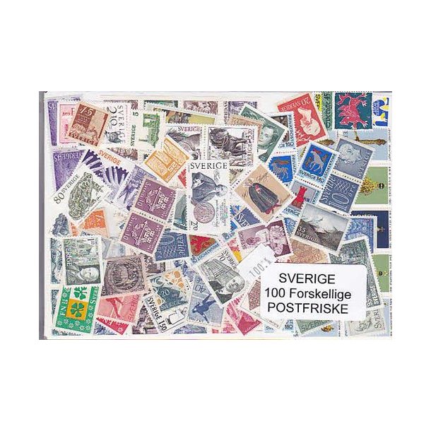 Sverige Samling Postfrisk 100 forskellige