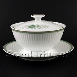 Grøn Melodi Smørdåse 10x17 cm.