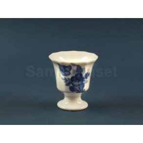 Blå Blomst Kantet Æggebæger