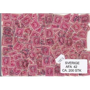 Sverige 200 stk. AFA nr. 42. Stemplet/ustemplet.