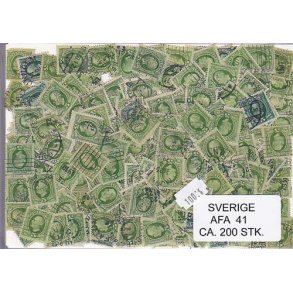 Sverige - 200 stk. Afa nr. 41. Stemplet/ ustemplet