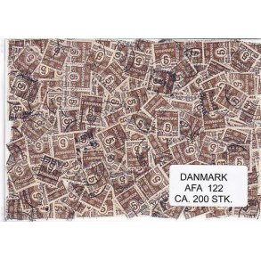 Danmark 200 stk Afa 122 Stemplet/ustemplet.