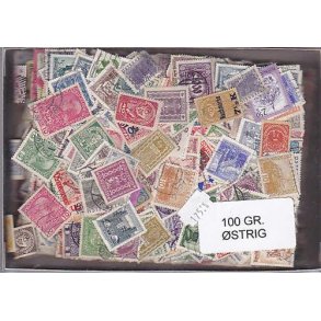 �strig Dubletparti 100 gram afvaskede frim�rker.