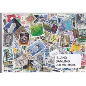 Islandsamling Stemplet/ustemplet 290 forskellige.