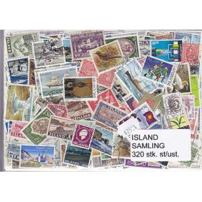 Island Samling Stemplet/Ustemplet 320 forskellige.