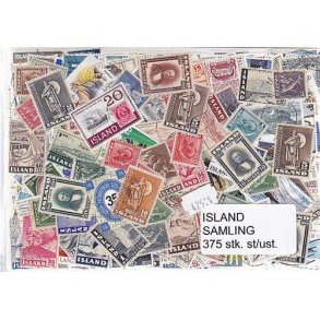 Island Samling Stemplet/Ustemplet 375 forskellige.