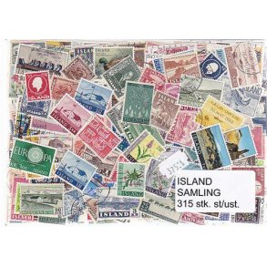 Island Samling Stemplet/Ustemplet 315 forskellige.