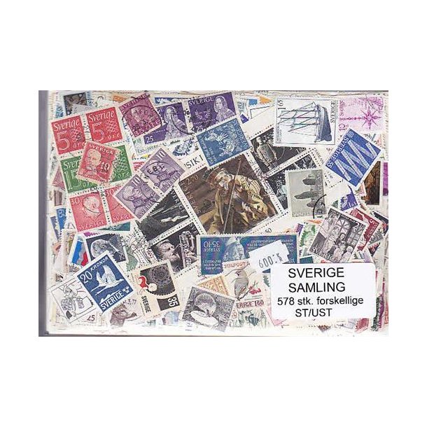 Sverige Samling Stemplet/ustemplet 578 forskellige