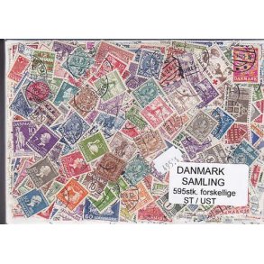 Danmark Samling Stemplet/ustemplet 595 forskellige