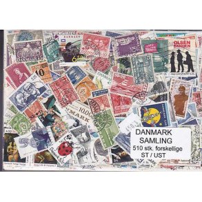 Danmark Samling Stemplet/ustemplet 510 forskellige