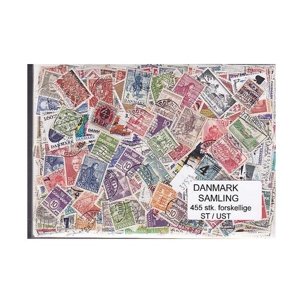 Danmark Samling Stemplet/ustemplet 455 forskellige