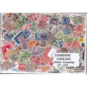 Danmark Samling Stemplet/ustemplet 495 forskellige