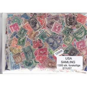 USA Samling Stemplet/ustemplet 1300 forskellige.